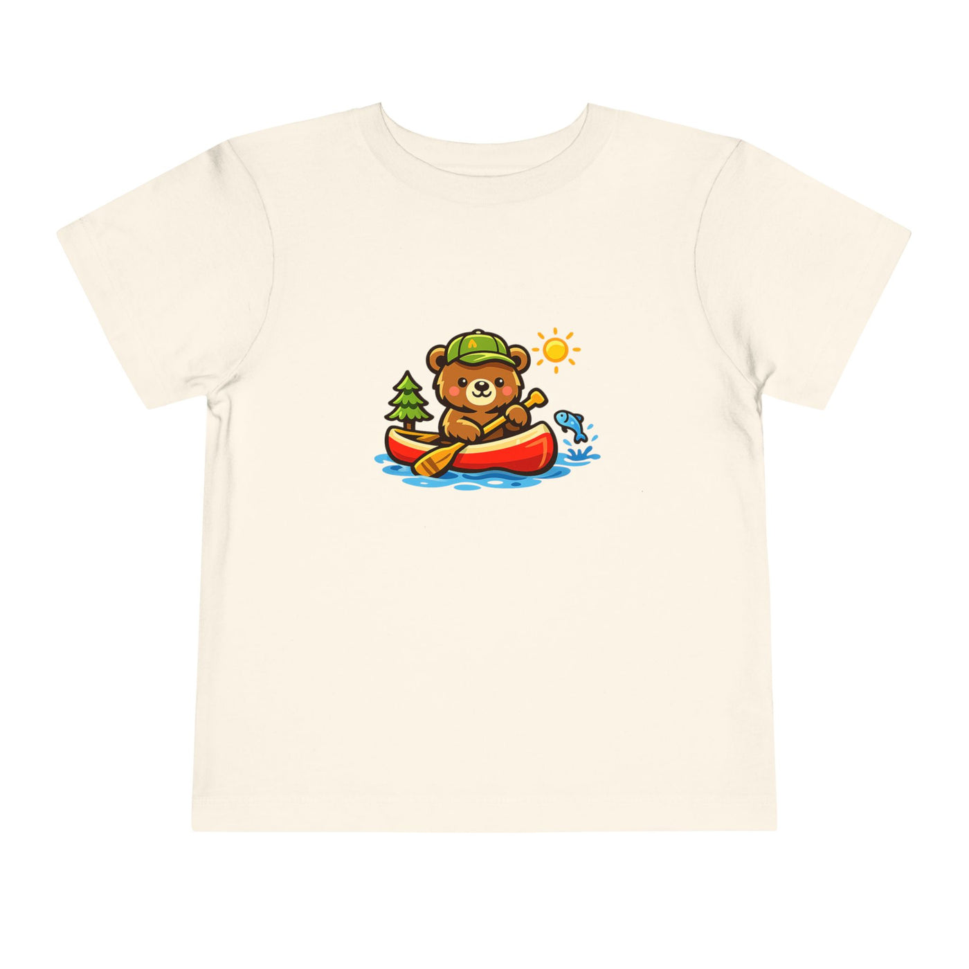 Toddler Tee — Cute Bear Canoeing Graphic Shirt | Kids Outdoor Adventure Top