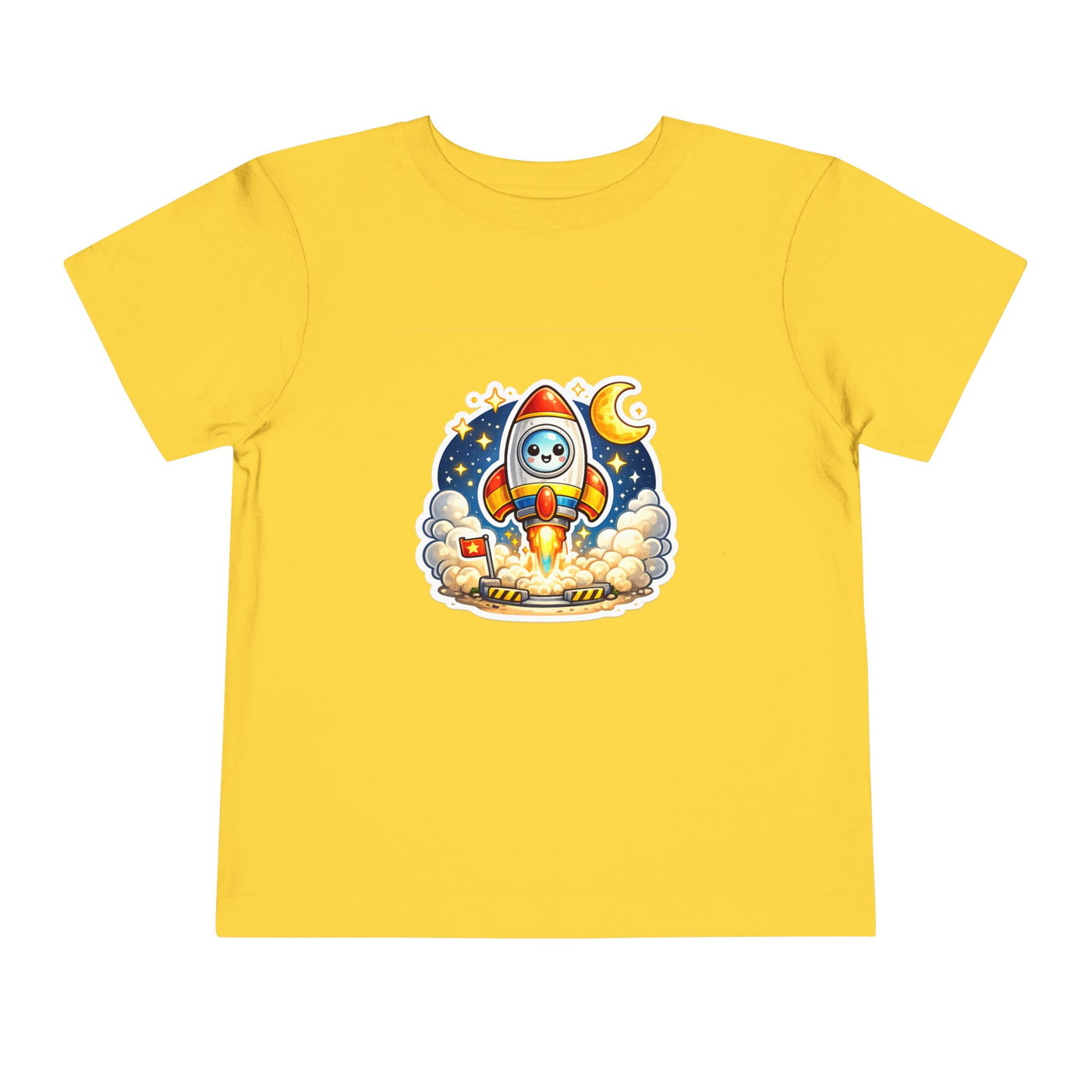 Toddler Tee — Cute Rocket Astronaut Launch Graphic