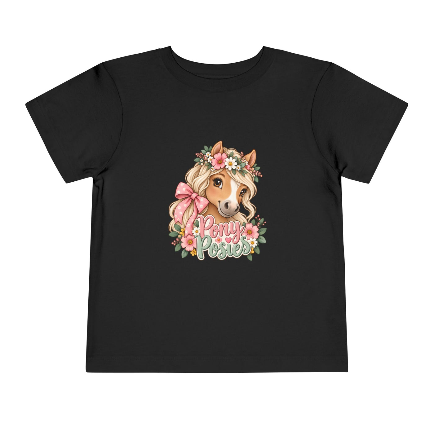 Toddler Tee — Floral Corgi "Pony Posse" Cute Dog Graphic