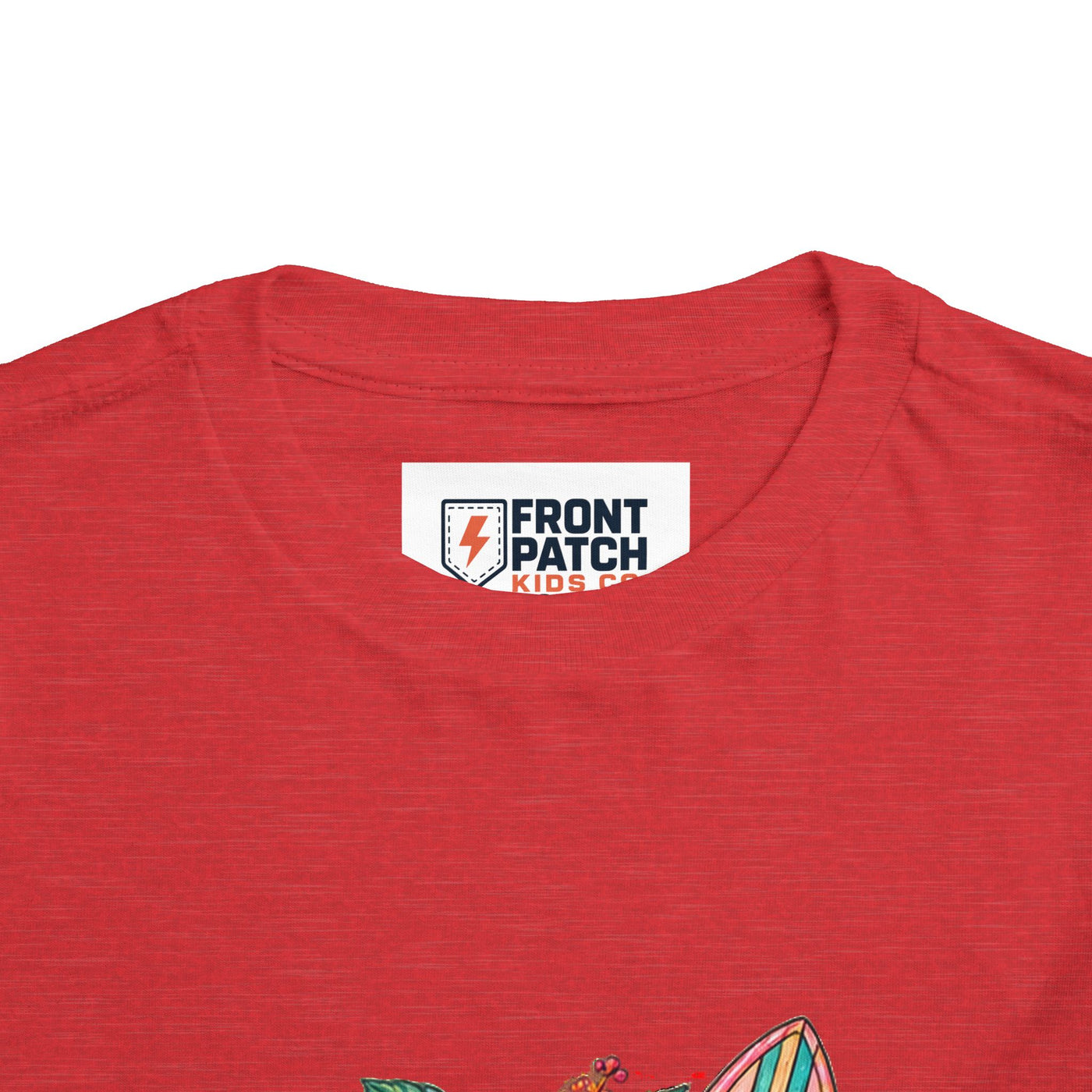 Toddler Tee — "Saltwater Girl" Surf & Hibiscus Beach Graphic