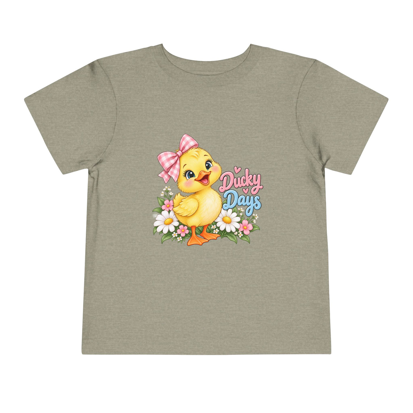 Toddler Tee — "Ducky Days" Cute Duckling Floral Baby Shirt