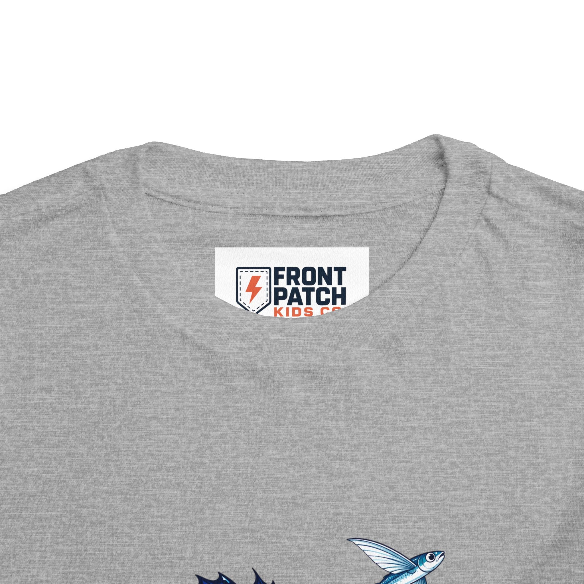 Toddler Tee — Blue Sailfish & Flying Fish Ocean Graphic