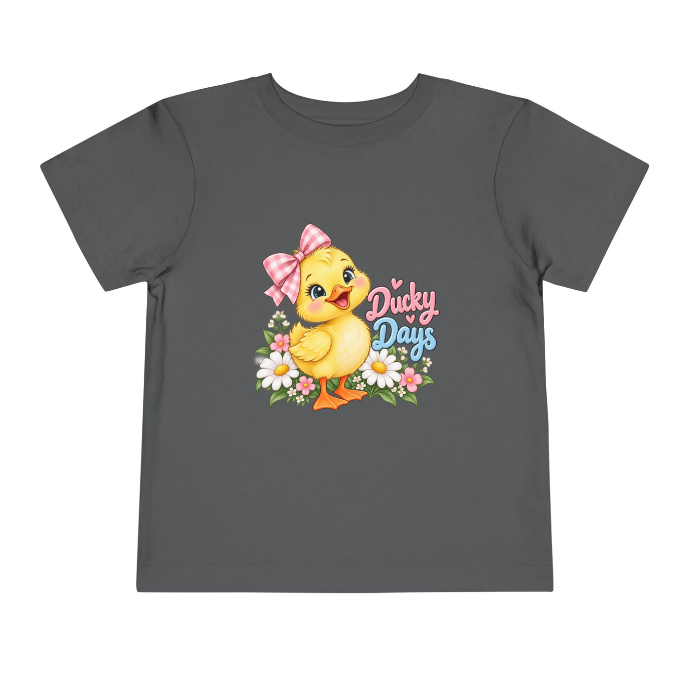Toddler Tee — "Ducky Days" Cute Duckling Floral Baby Shirt