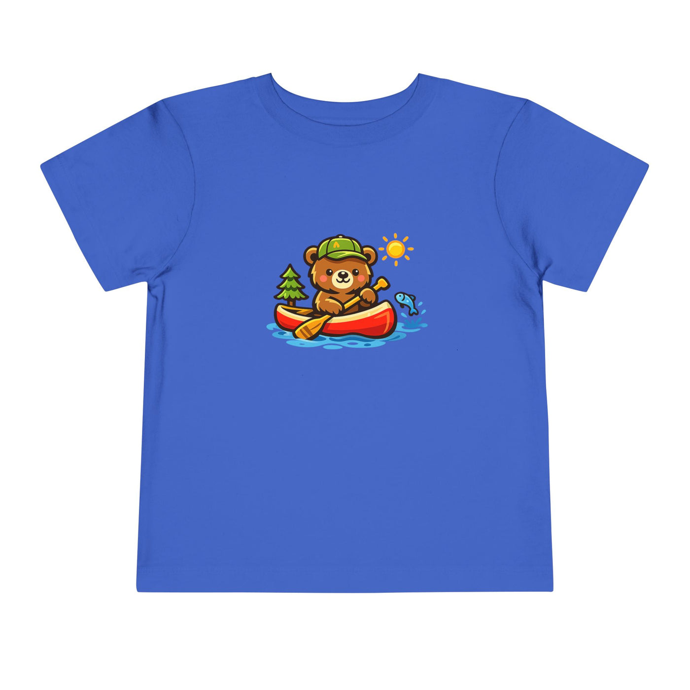 Toddler Tee — Cute Bear Canoeing Graphic Shirt | Kids Outdoor Adventure Top