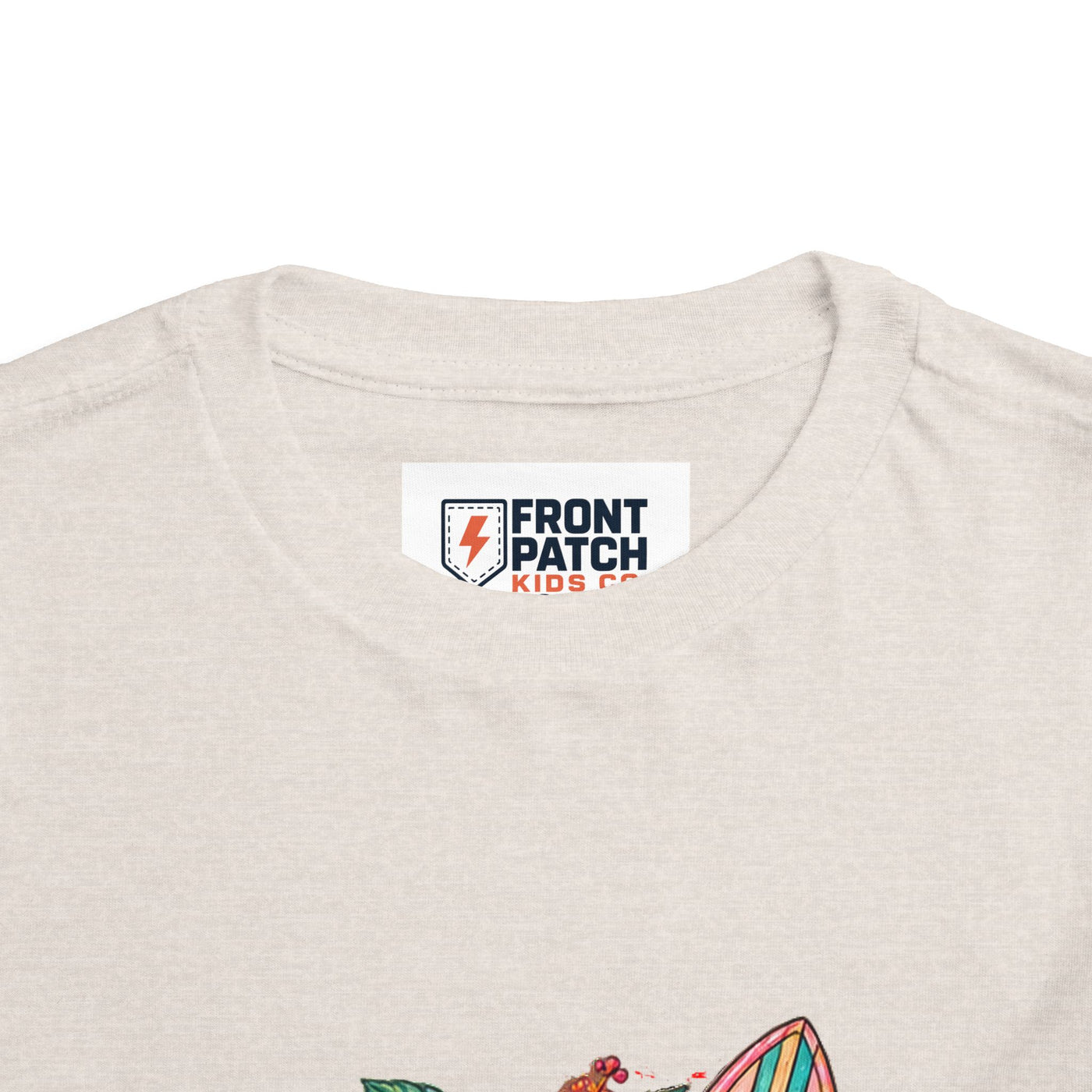 Toddler Tee — "Saltwater Girl" Surf & Hibiscus Beach Graphic