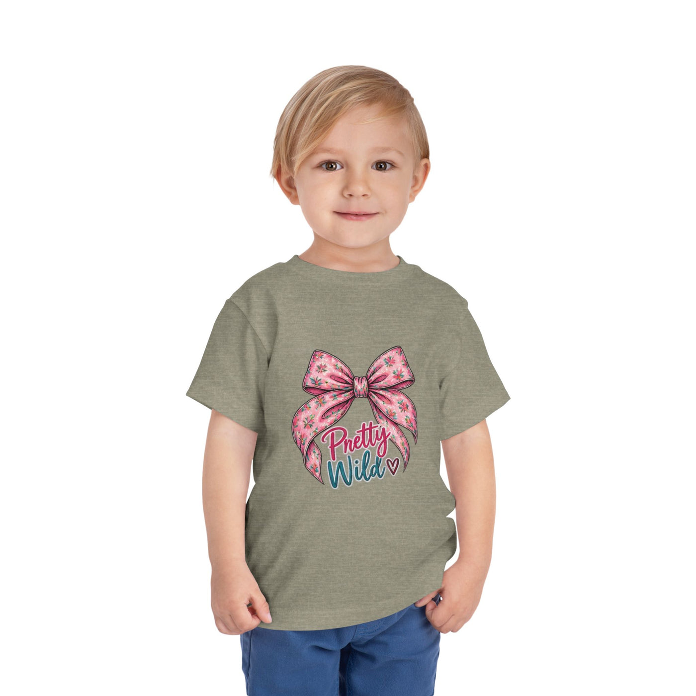 Toddler Tee — Pretty Wild Pink Bow Graphic