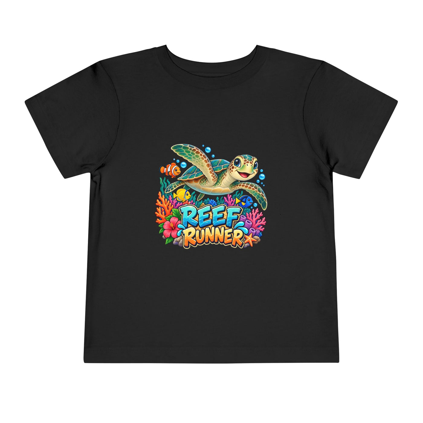 Reef Runner Toddler Tee — Sea Turtle Graphic Shirt for Kids