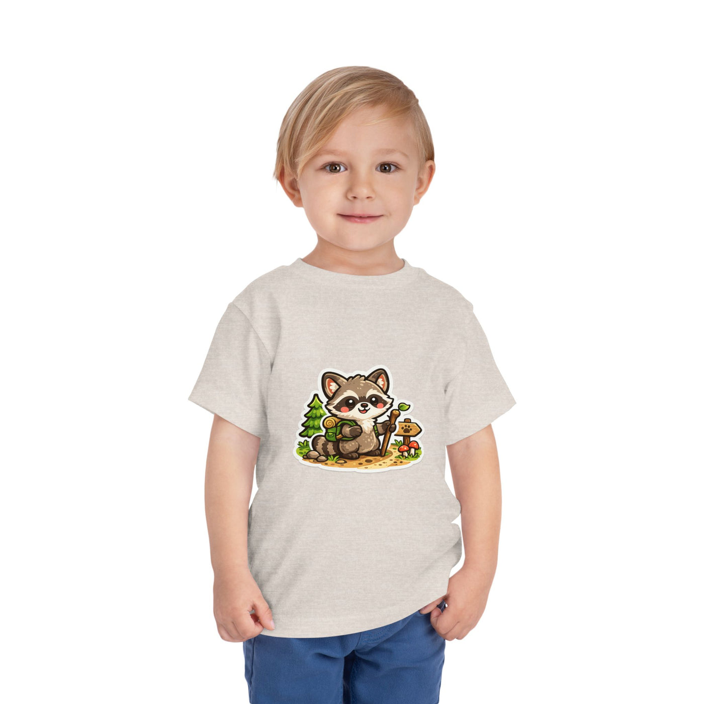 Toddler Tee — Cute Forest Raccoon Kids Shirt