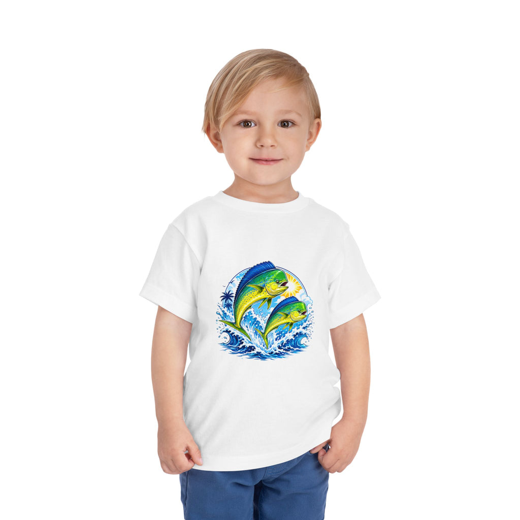 Toddler Tee — Colorful Mahi Mahi Fish Surf Ocean Graphic