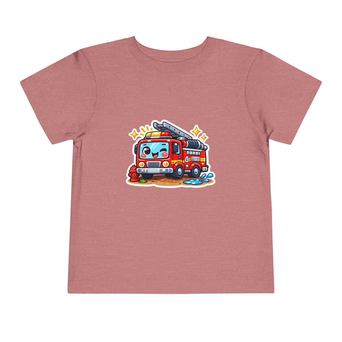 Toddler Tee — Cute Cartoon Fire Truck Graphic Shirt for Kids