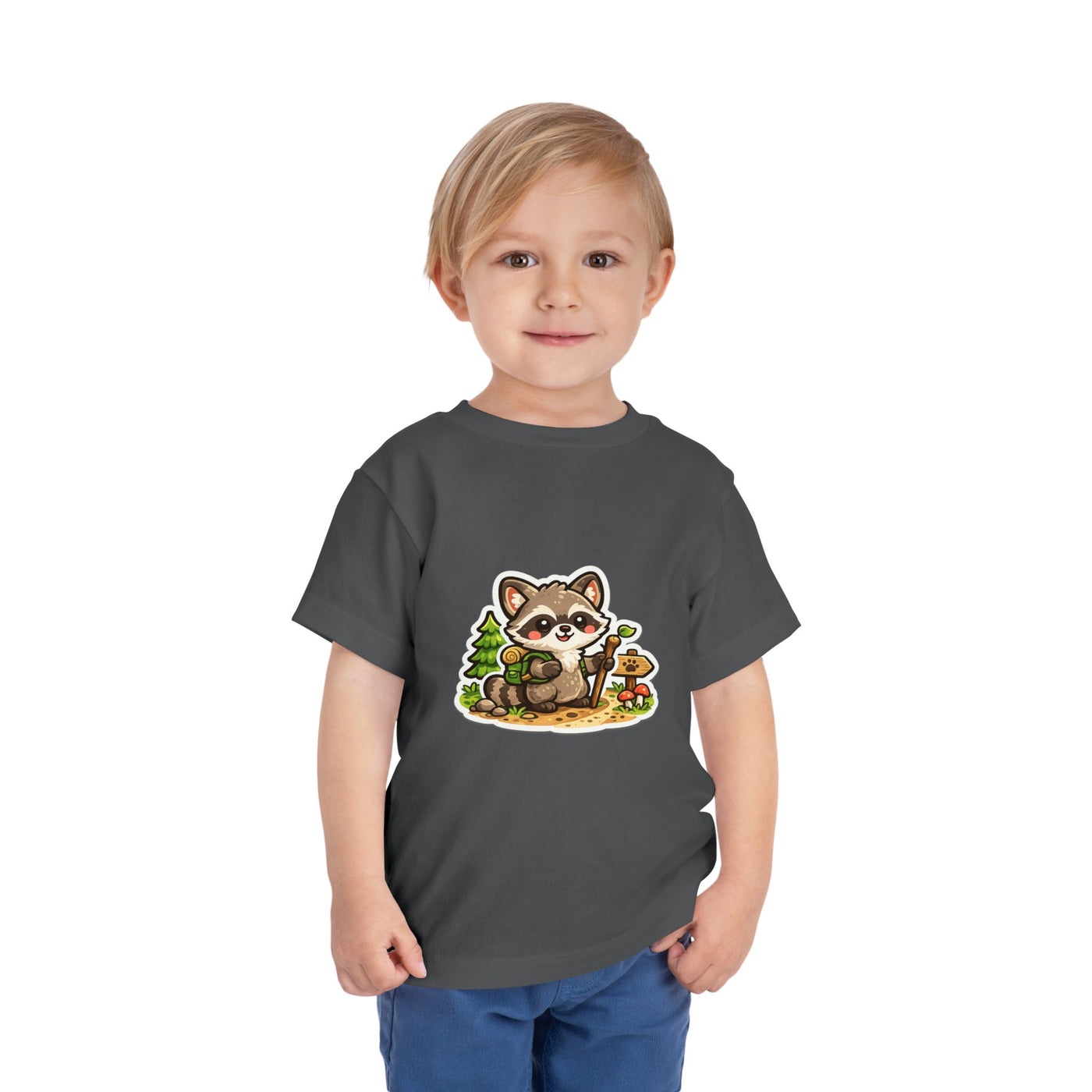 Toddler Tee — Cute Forest Raccoon Kids Shirt