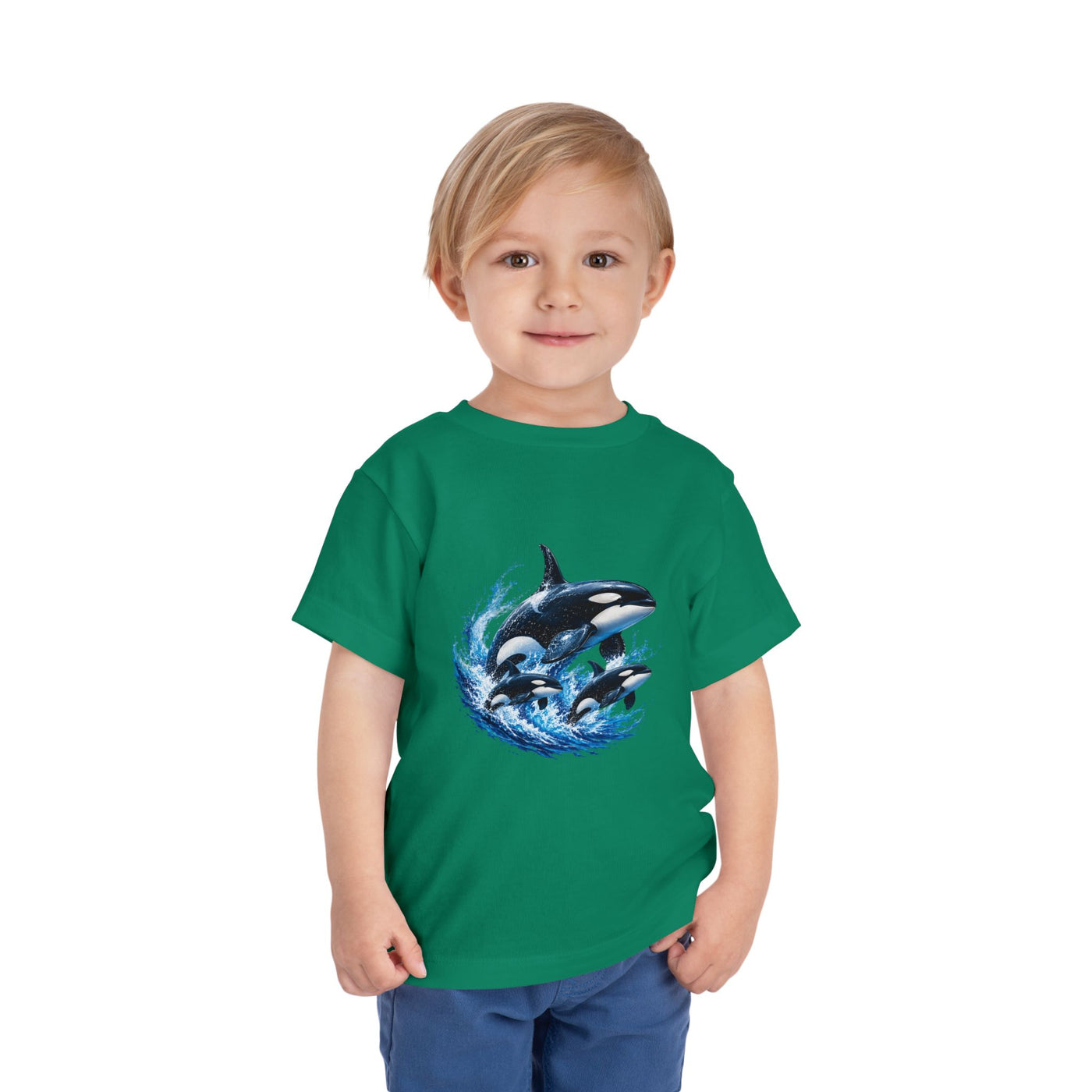 Orca Pod Toddler Tee — Playful Killer Whale Ocean Shirt