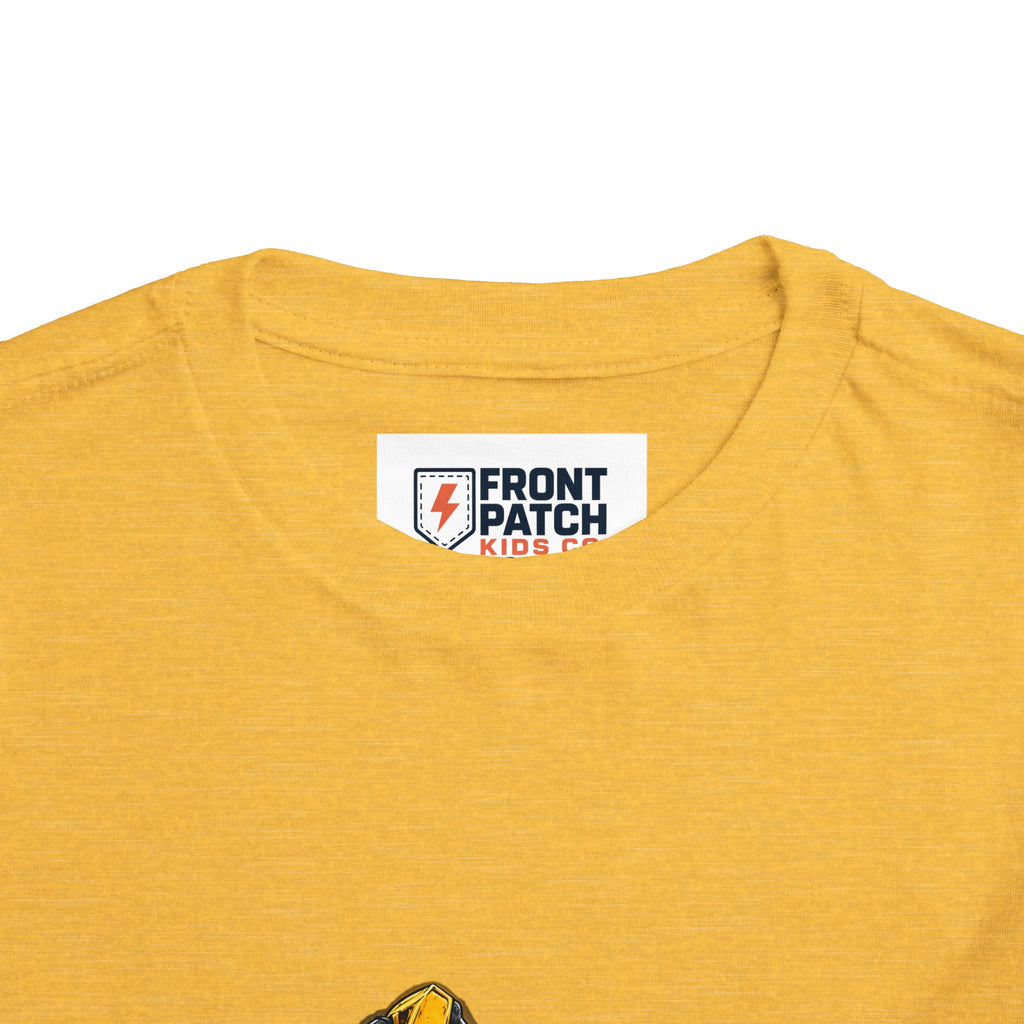 Toddler Excavator Tee — Yellow Digging Construction Truck Shirt