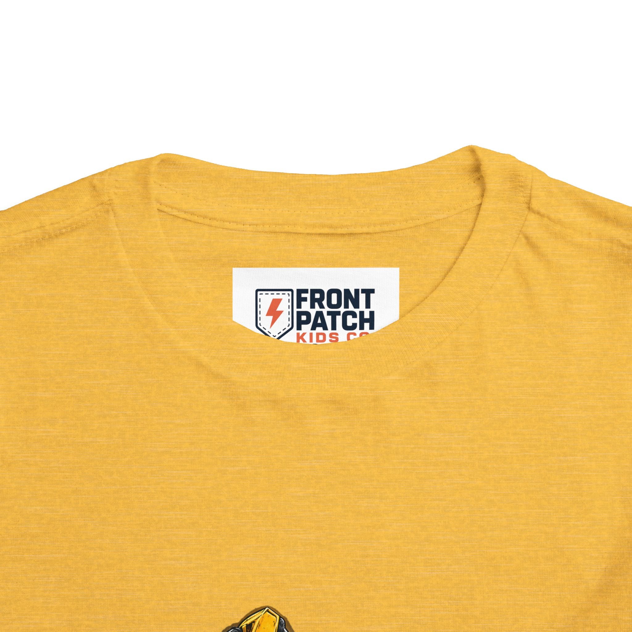 Toddler Excavator Tee — Yellow Digging Construction Truck Shirt