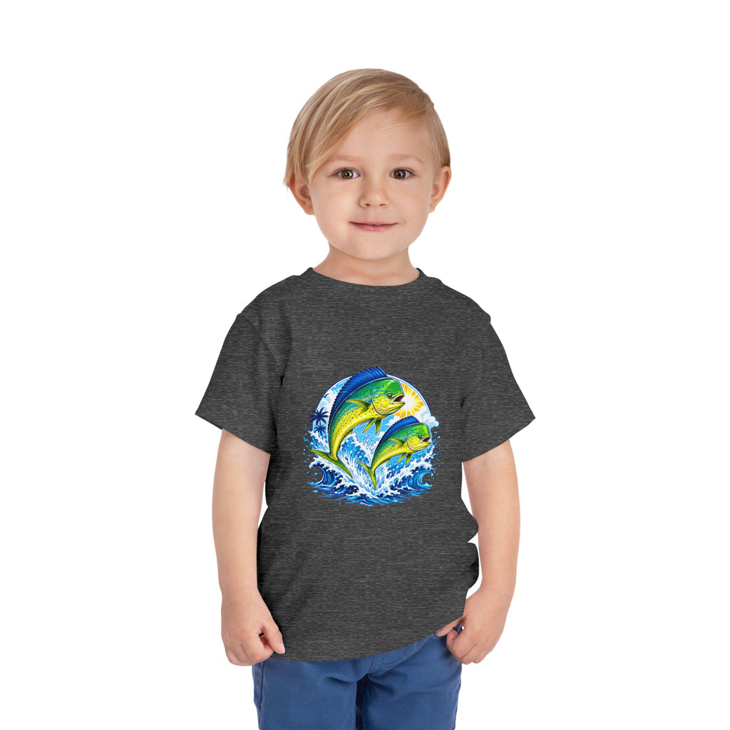 Toddler Tee — Colorful Mahi Mahi Fish Surf Ocean Graphic