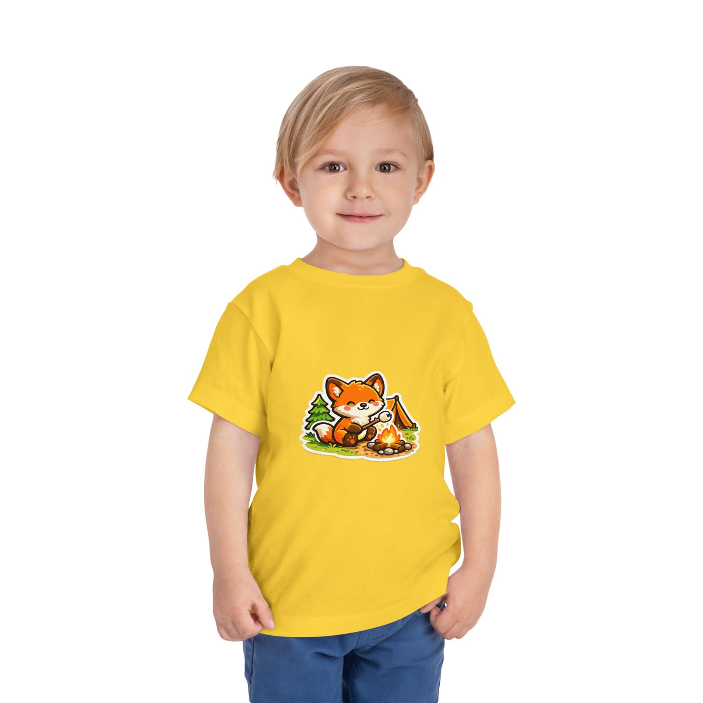Toddler Tee — Cute Fox Camping Graphic Shirt