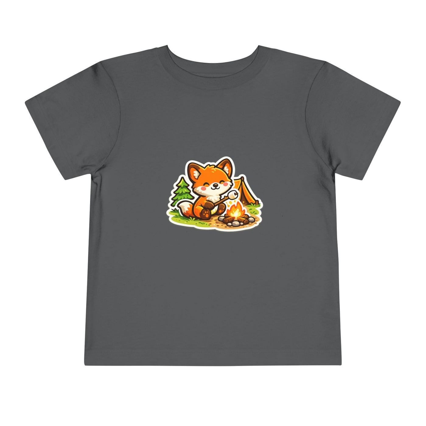 Toddler Tee — Cute Fox Camping Graphic Shirt