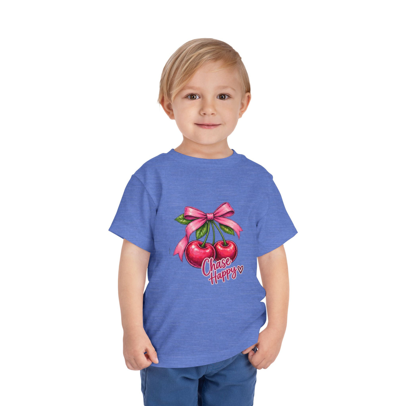 Toddler Tee - "Chase Happy" Cherries Graphic