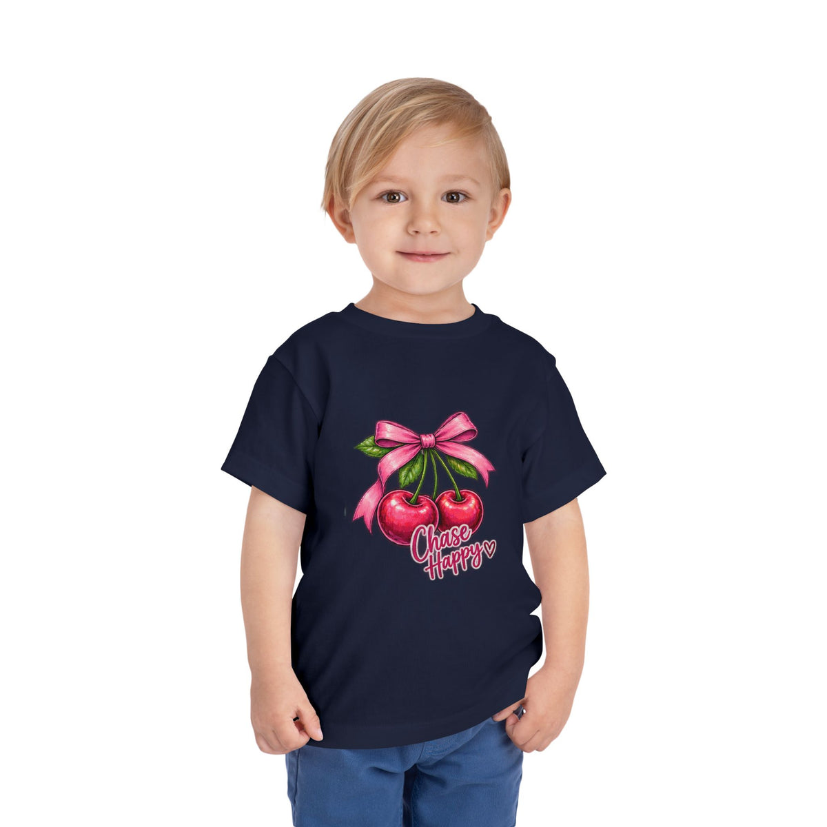 Toddler Tee - "Chase Happy" Cherries Graphic