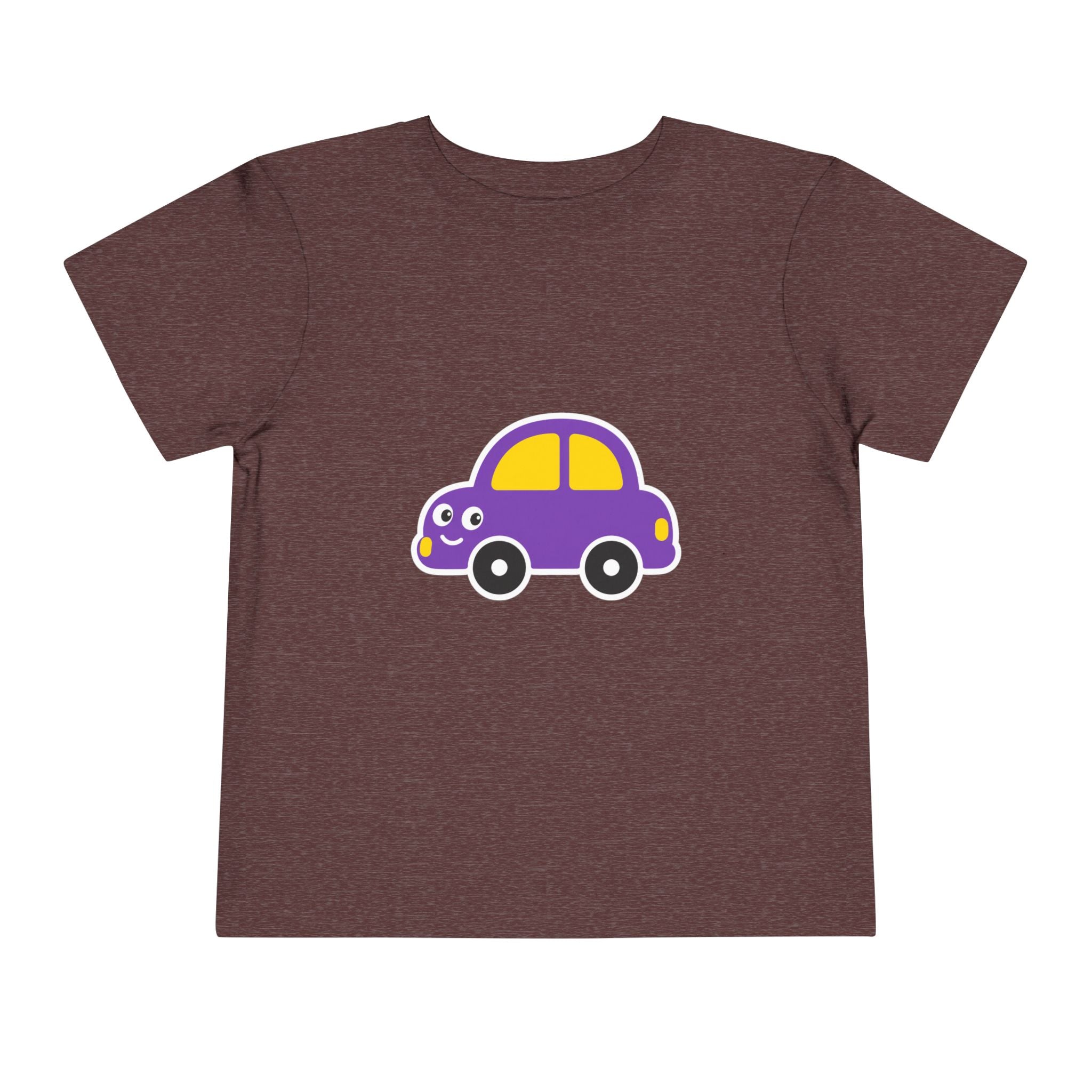 Toddler Tee — Cute Purple Cartoon Car Shirt for Kids