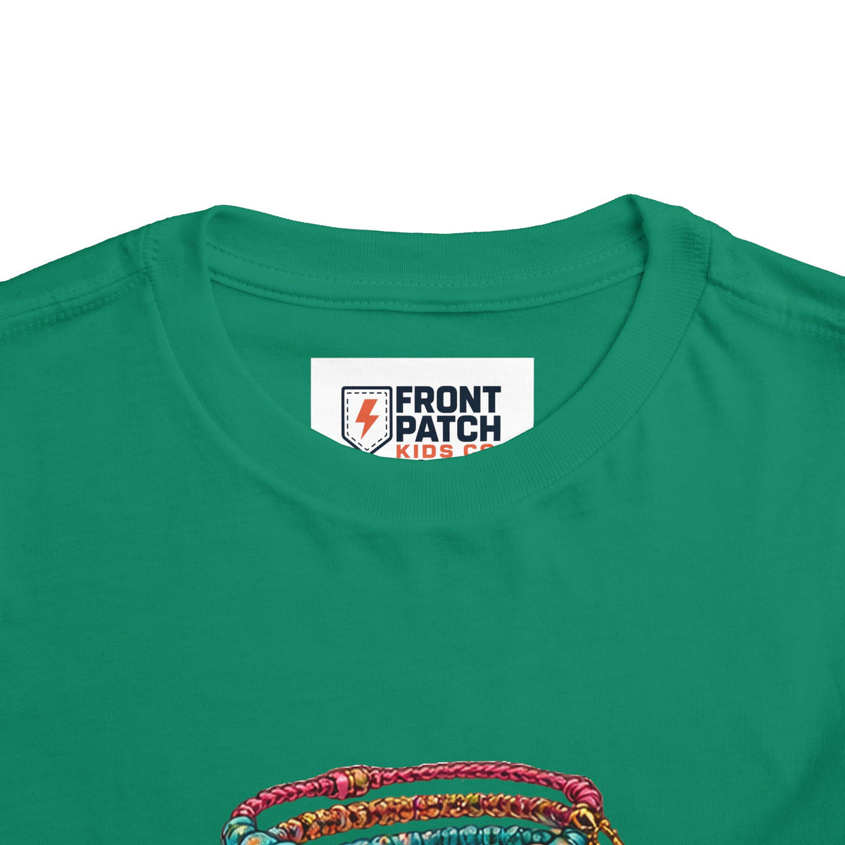 Toddler Tee — 'Sunkissed, Kind, Brave, Happy' Seashell Bracelet Graphic
