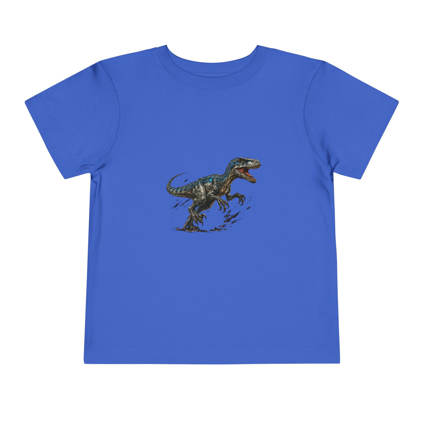 Toddler Tee — Running Velociraptor Dinosaur Graphic
