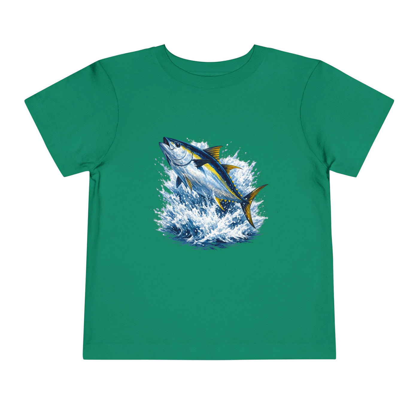 Toddler Tee — Leaping Yellowfin Tuna Splash Graphic