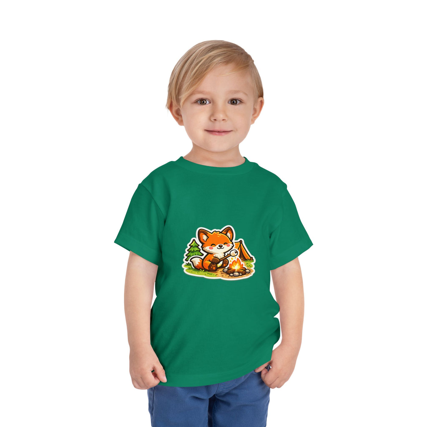 Toddler Tee — Cute Fox Camping Graphic Shirt