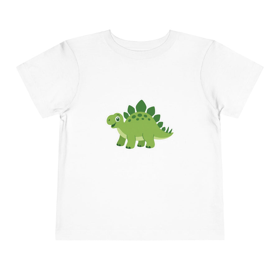 Cute Green Stegosaurus Toddler Tee – Dinosaur Short Sleeve Shirt for Kids