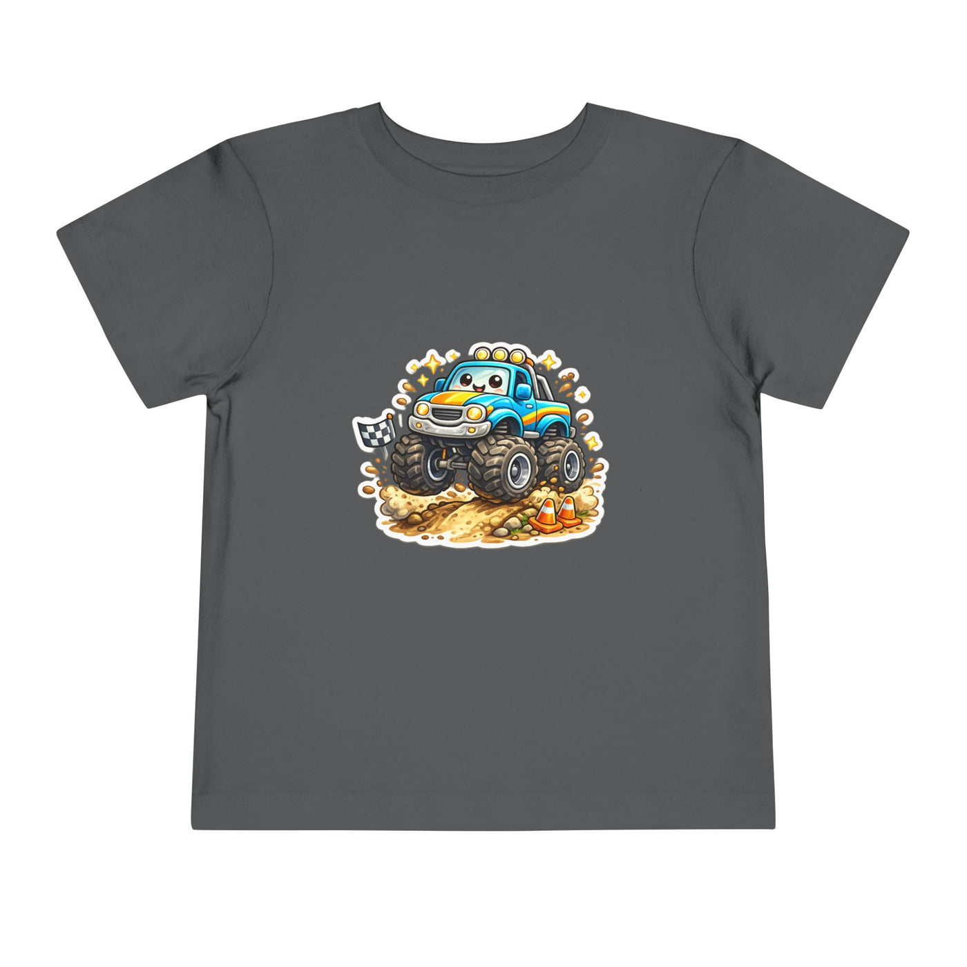 Toddler Monster Truck Tee – Cute Blue Off-Road Car Shirt for Kids