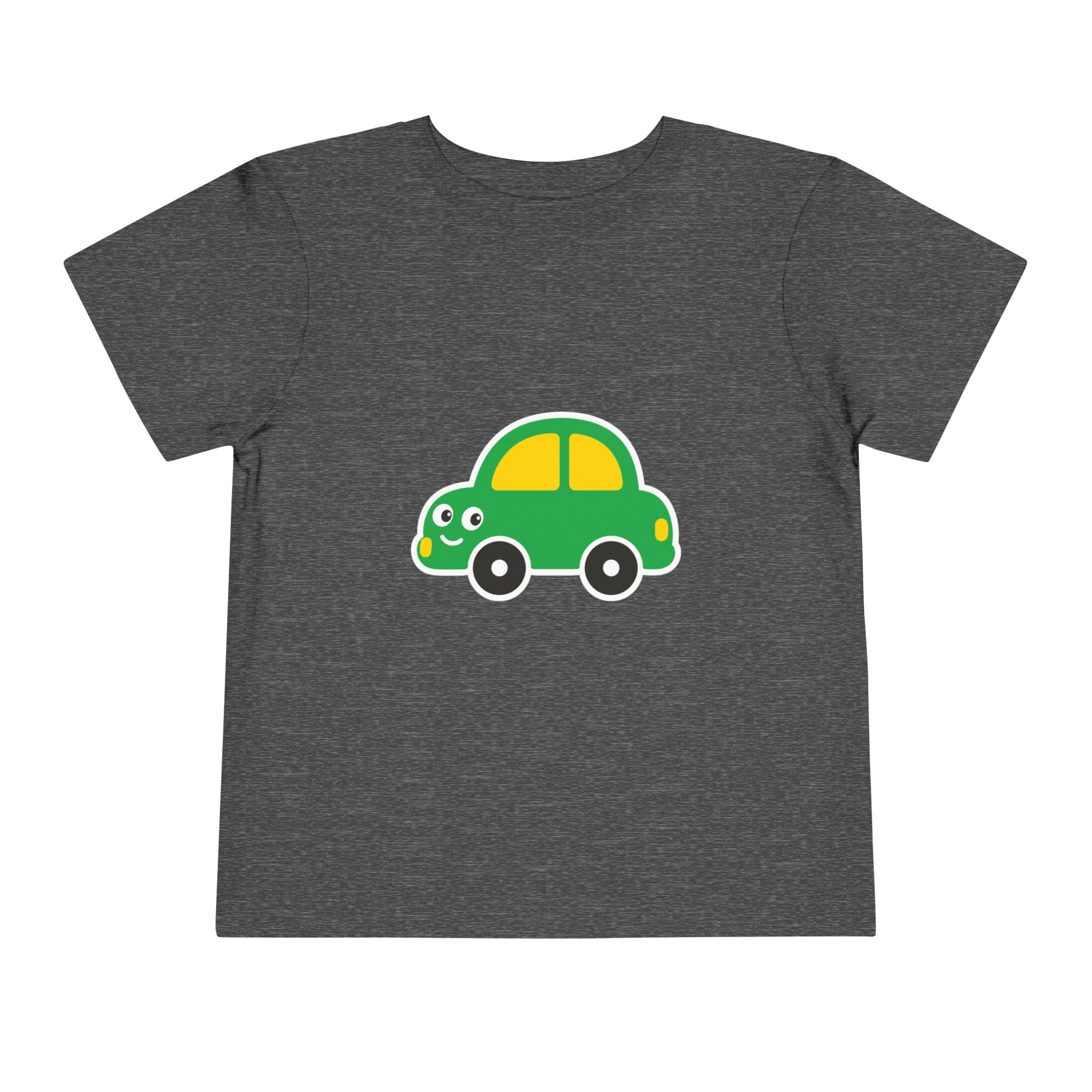 Toddler Tee — Cute Green Cartoon Car Graphic
