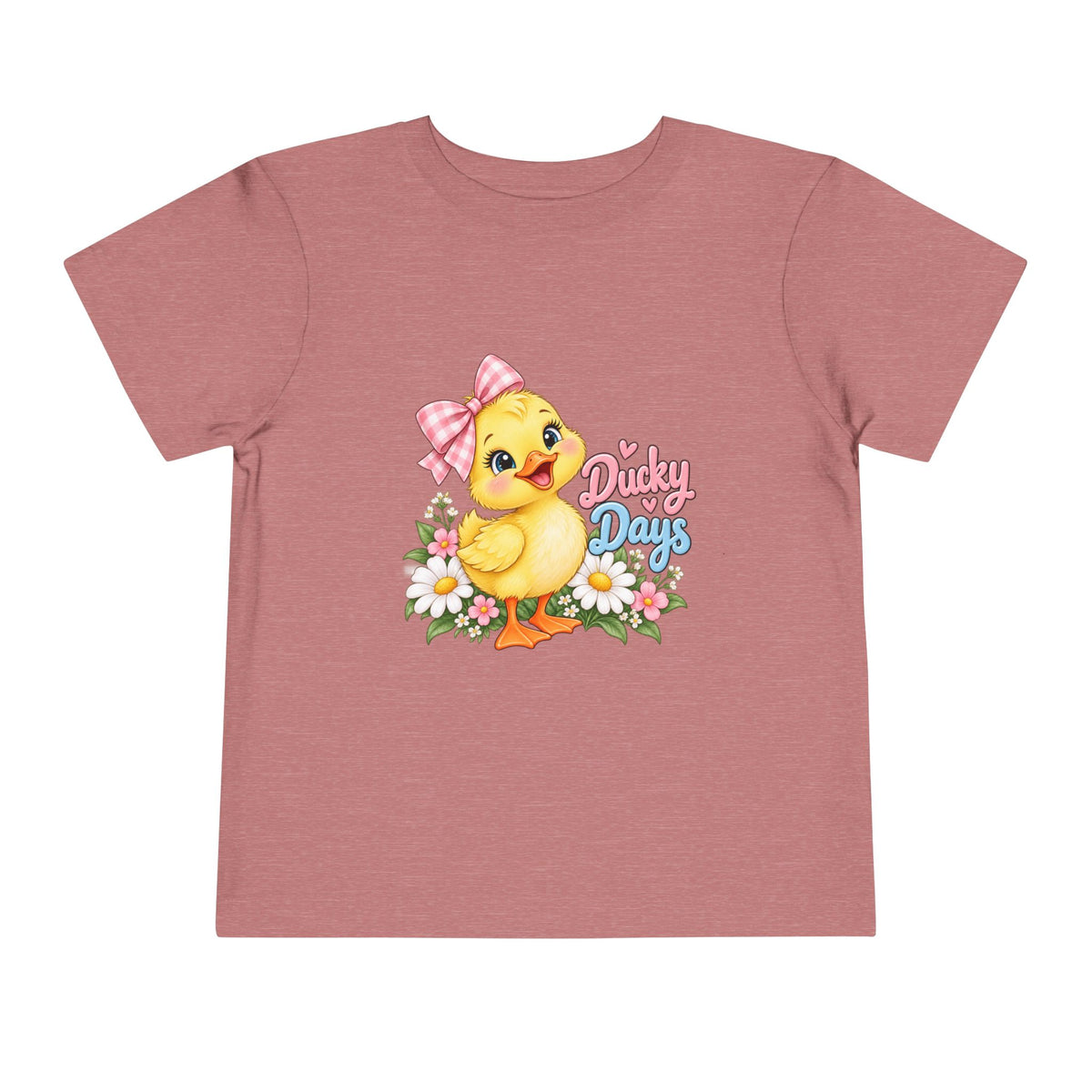 Toddler Tee — "Ducky Days" Cute Duckling Floral Baby Shirt