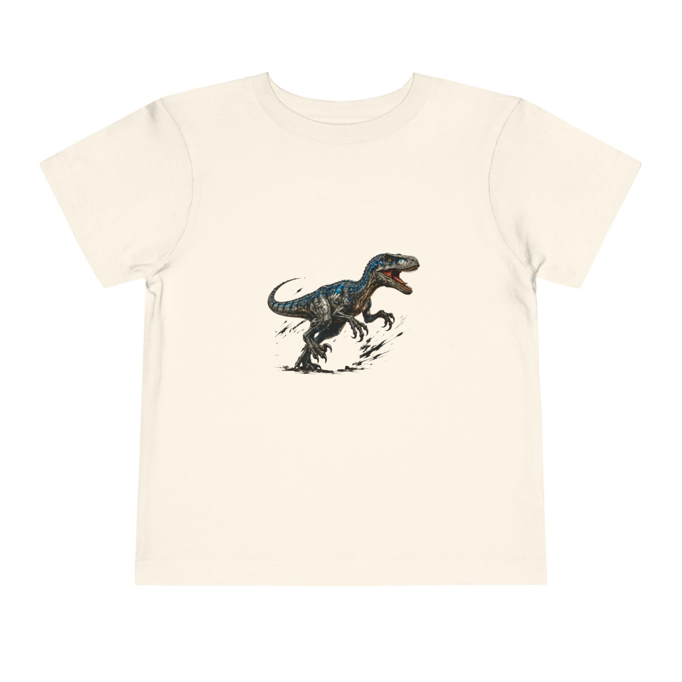 Toddler Tee — Running Velociraptor Dinosaur Graphic