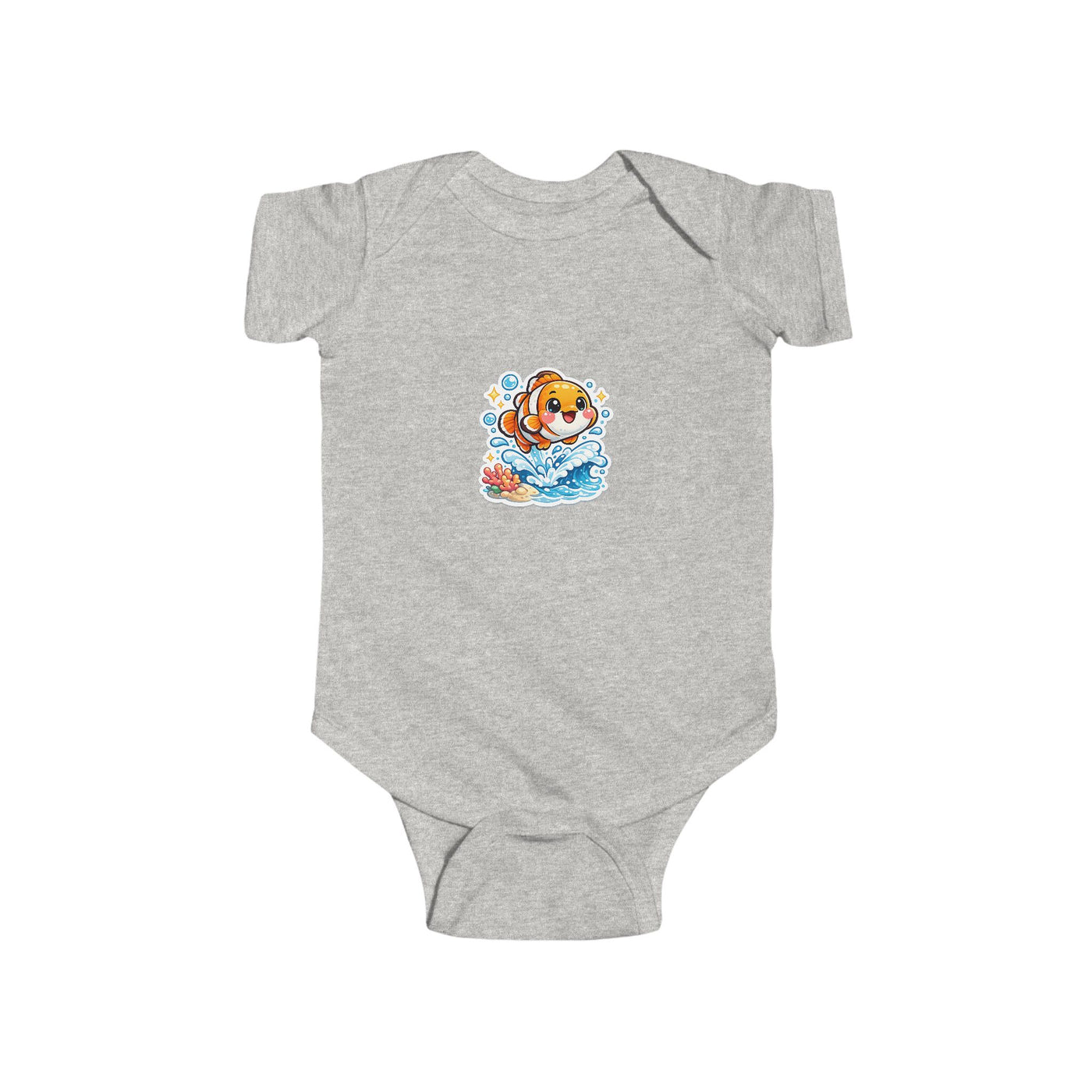 Baby Onesie with Cute Surfing Puppy Illustration – Infant Bodysuit