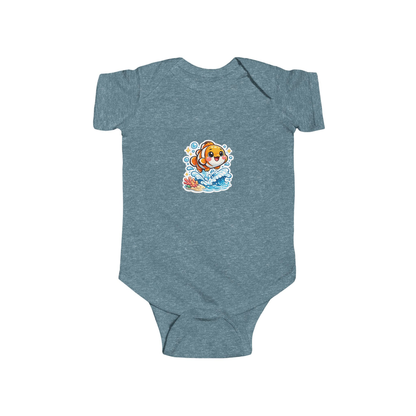 Baby Onesie with Cute Surfing Puppy Illustration – Infant Bodysuit