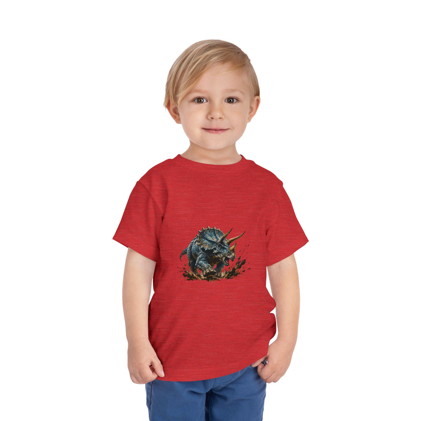 Toddler Tee — Mud-Splash Triceratops Dino Shirt for Kids