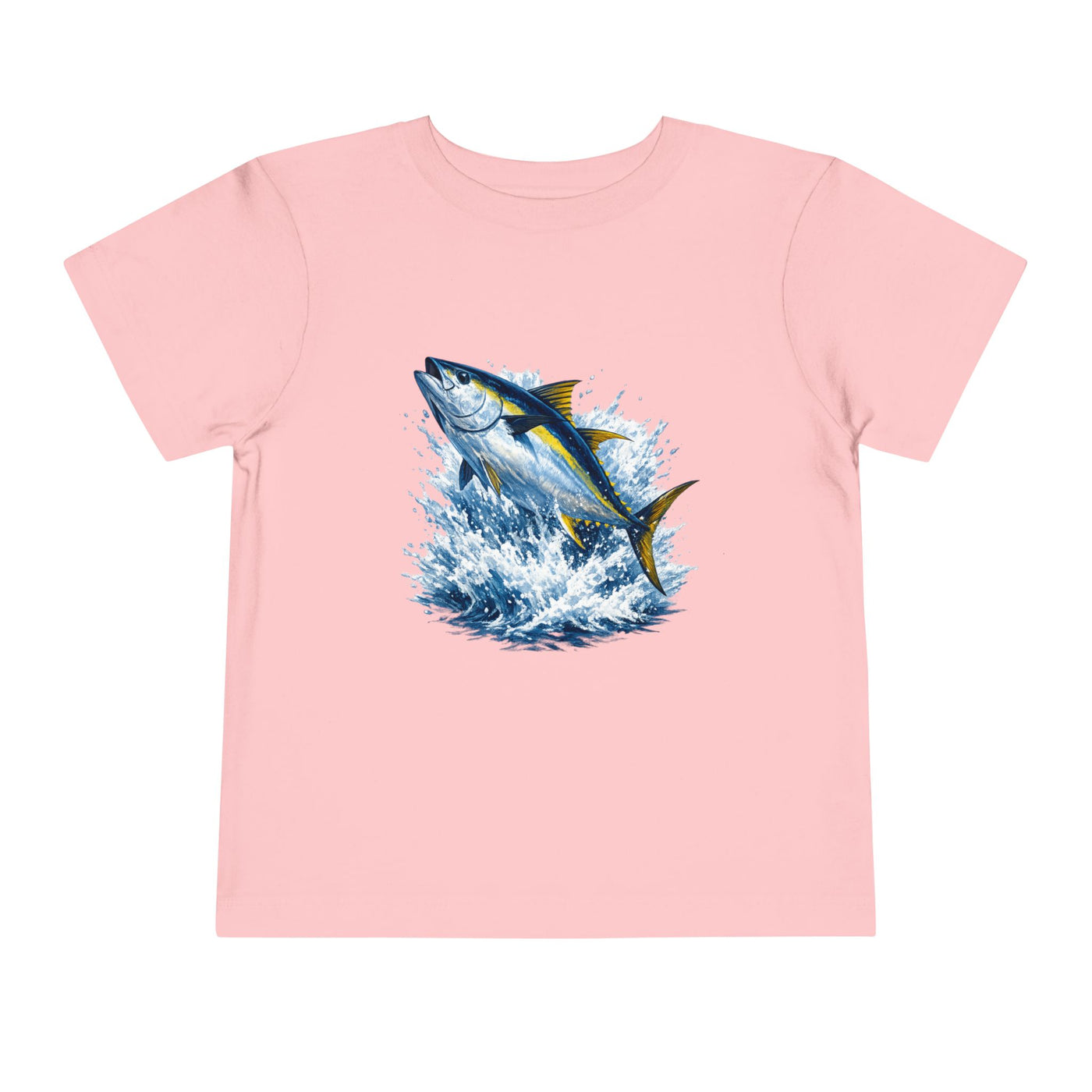 Toddler Tee — Leaping Yellowfin Tuna Splash Graphic