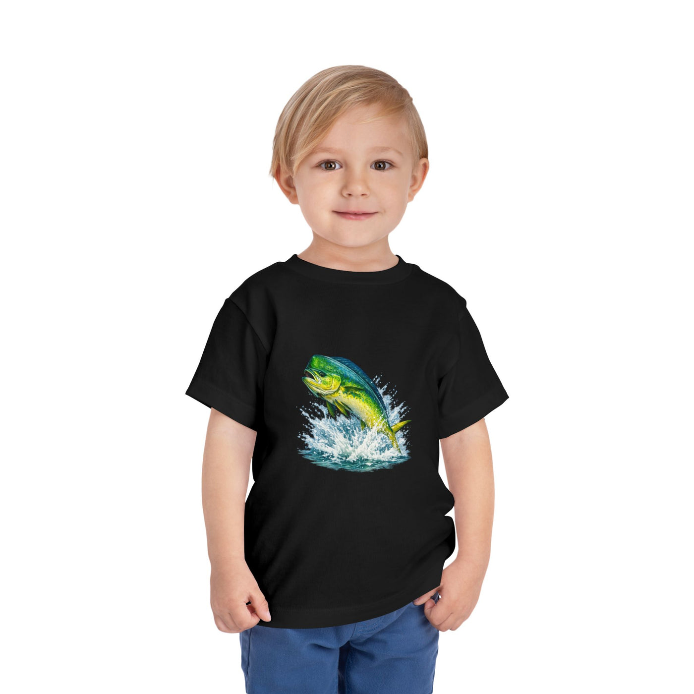 Toddler Tee — Colorful Leaping Mahi Mahi Fish Graphic