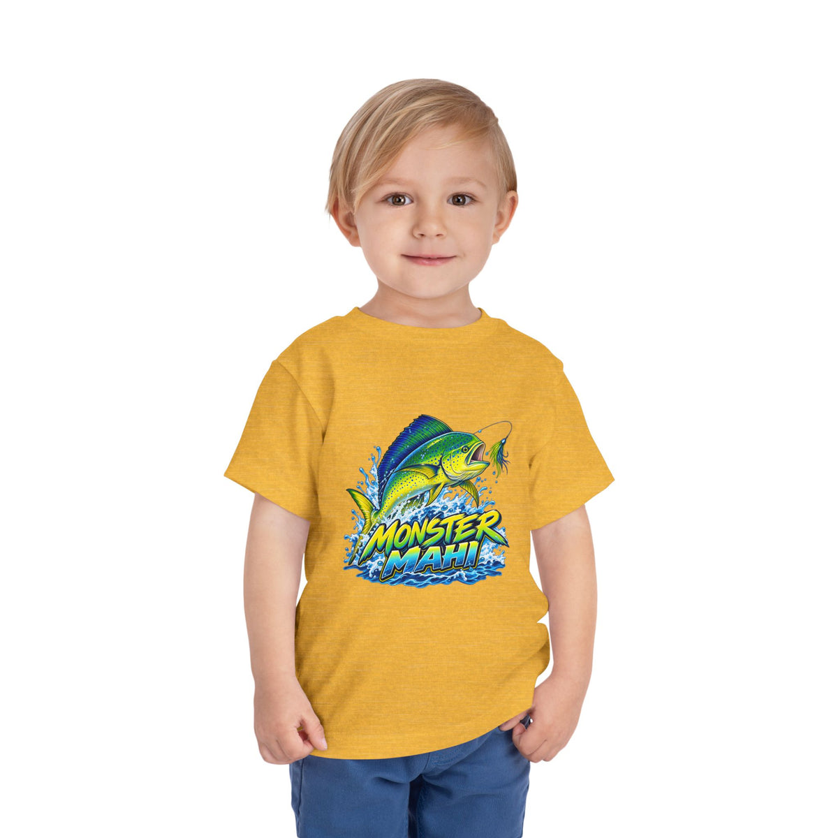 Toddler Tee — 'Monster Mahi' Fishing Graphic Kids Shirt