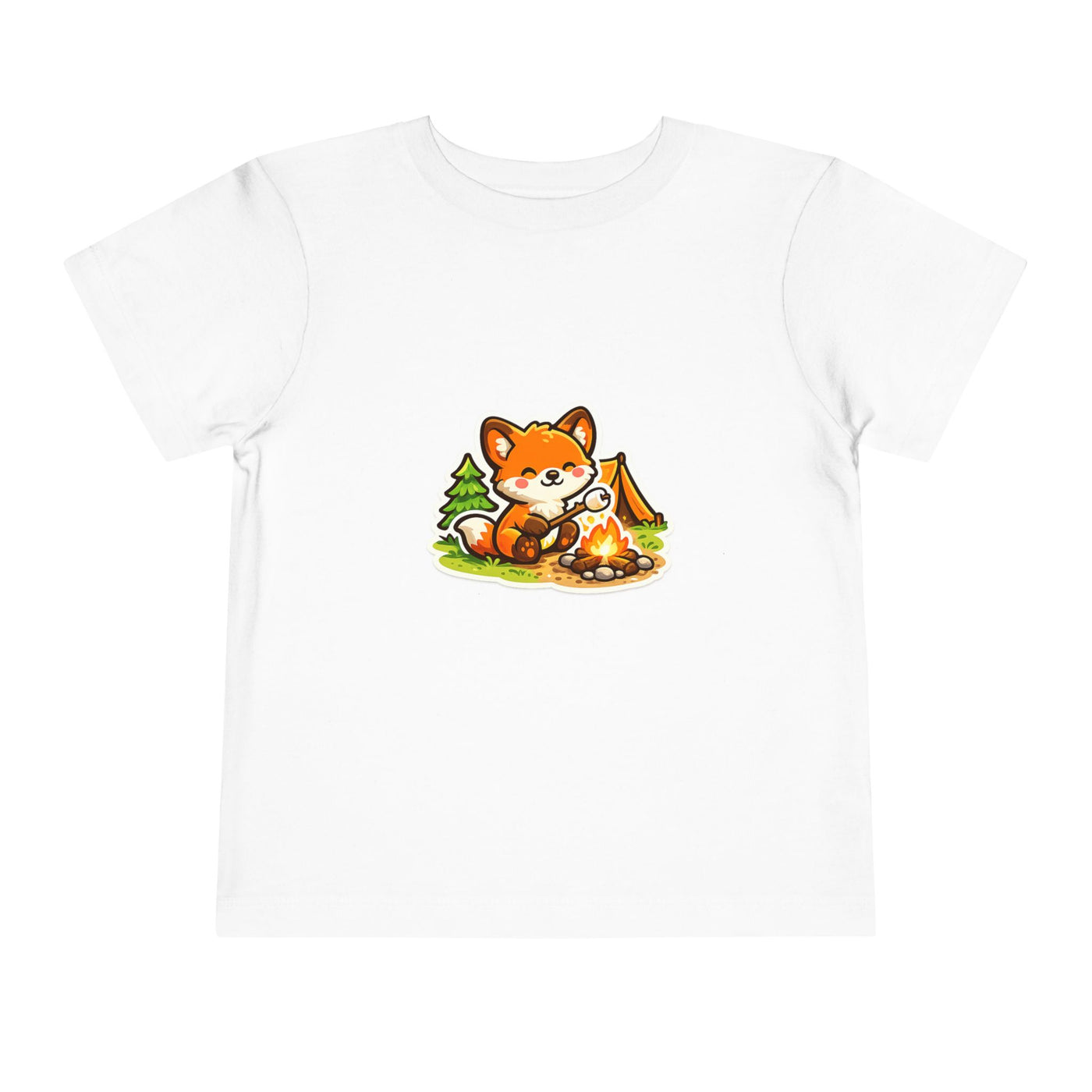 Toddler Tee — Cute Fox Camping Graphic Shirt