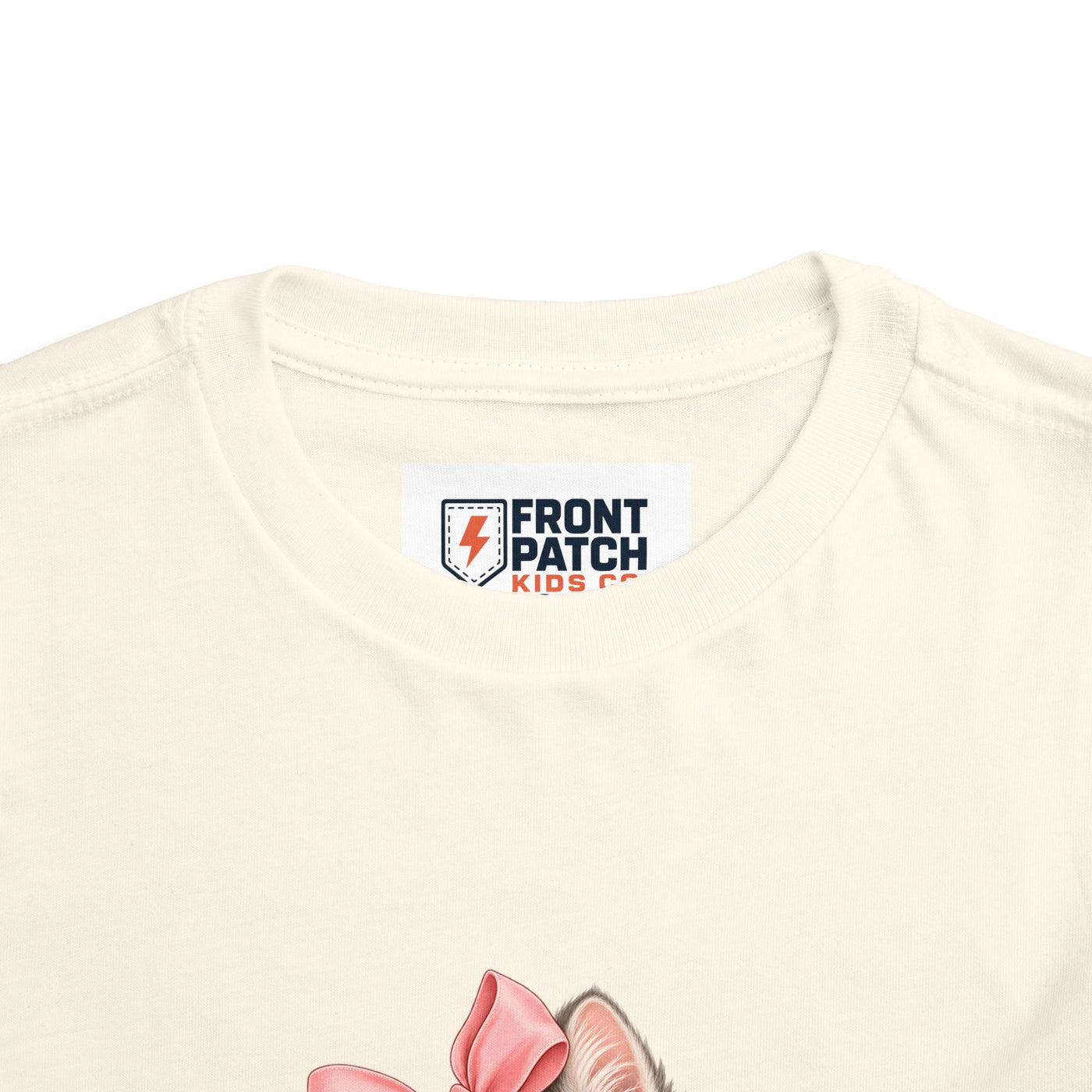Toddler Tee — "Kitten Club" Cute Floral Bow Cat Shirt