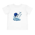 Toddler Tee — Blue Sailfish & Flying Fish Ocean Graphic