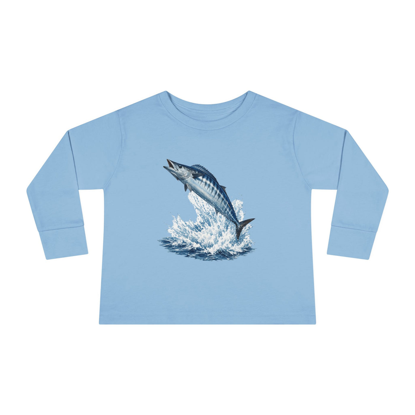 Toddler Long Sleeve Tee — Leaping Tuna Ocean Graphic