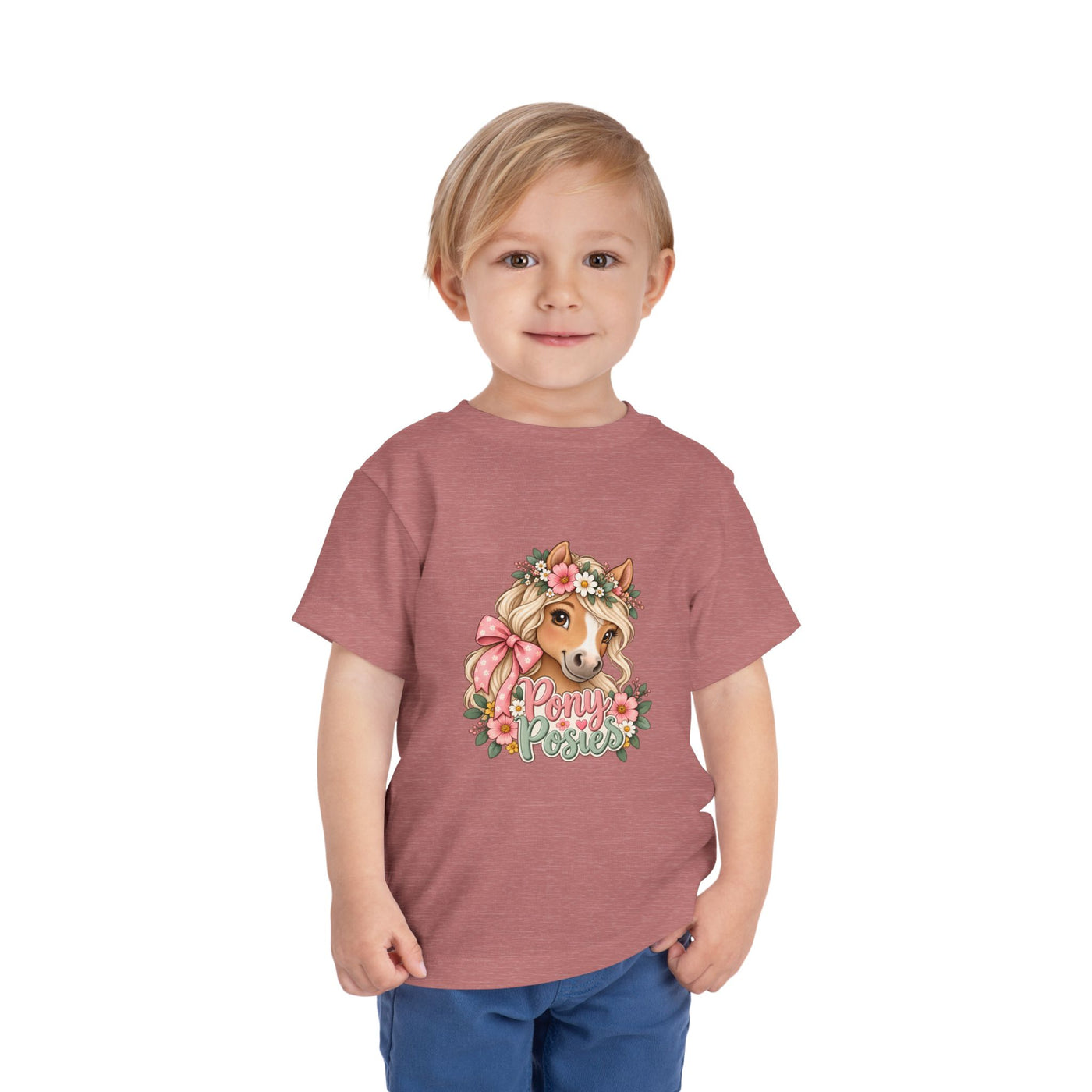 Toddler Tee — Floral Corgi "Pony Posse" Cute Dog Graphic