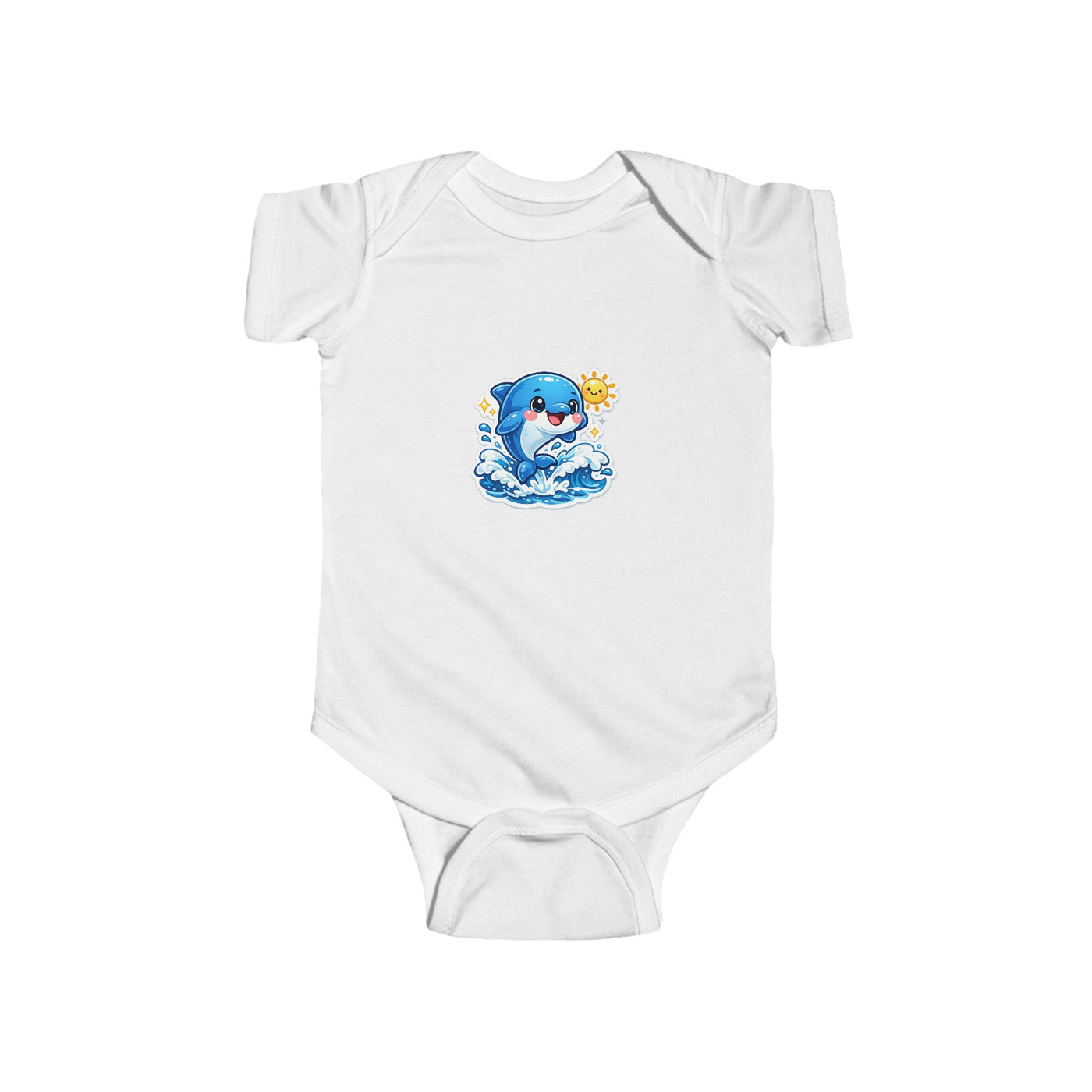 Cute Baby Dolphin Bodysuit – Sunny Ocean Infant Onesie