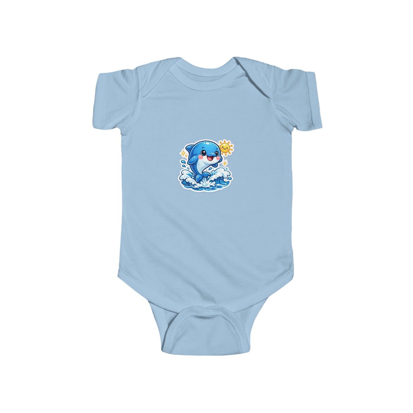 Cute Baby Dolphin Bodysuit – Sunny Ocean Infant Onesie
