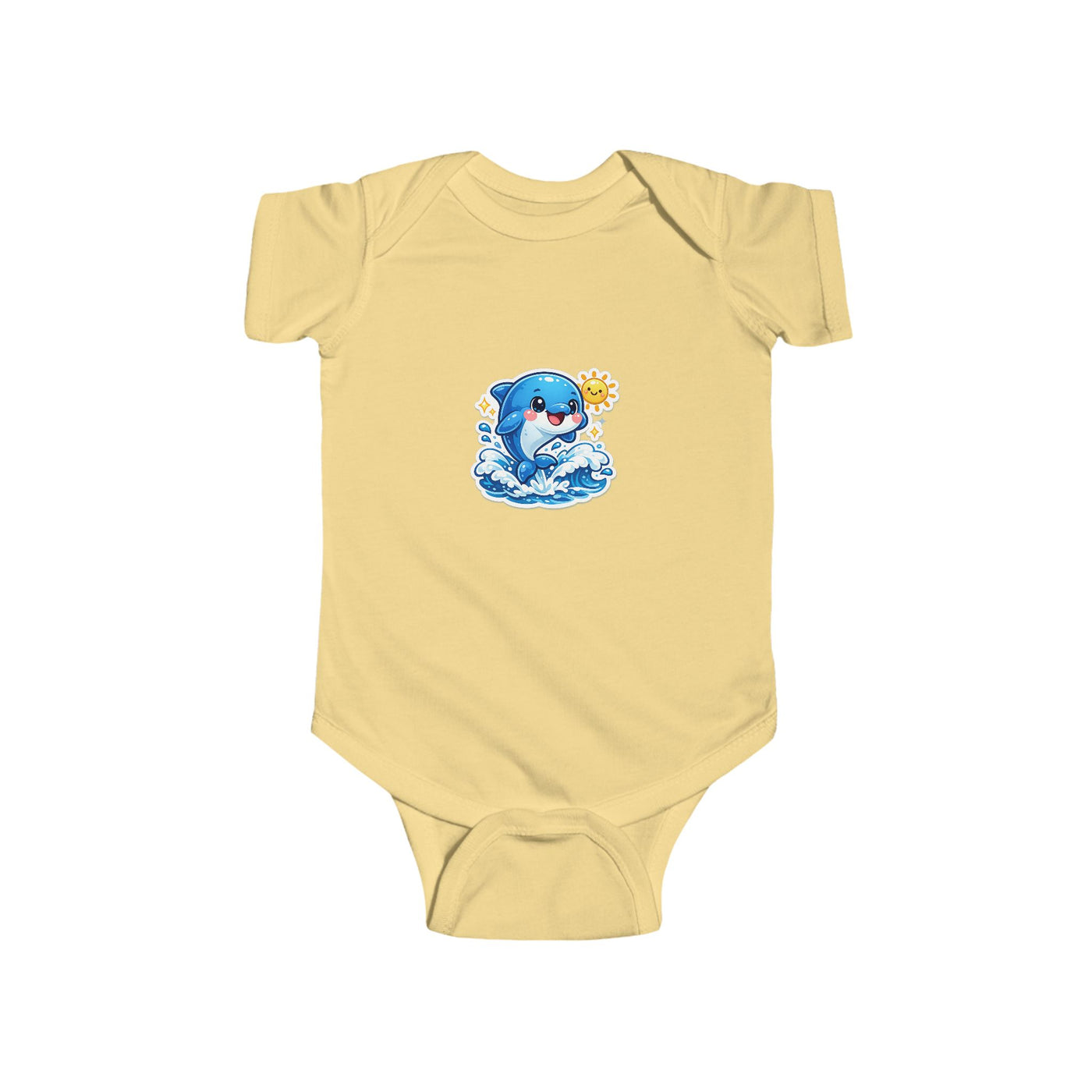 Cute Baby Dolphin Bodysuit – Sunny Ocean Infant Onesie