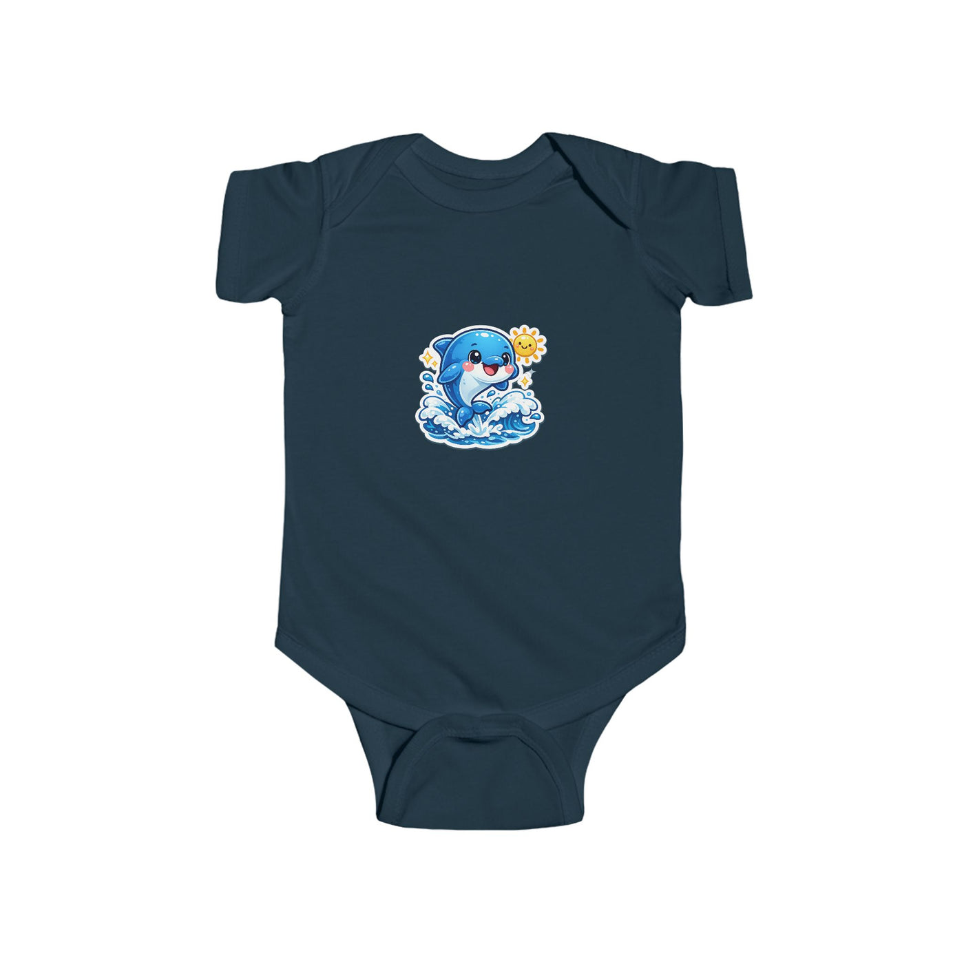 Cute Baby Dolphin Bodysuit – Sunny Ocean Infant Onesie