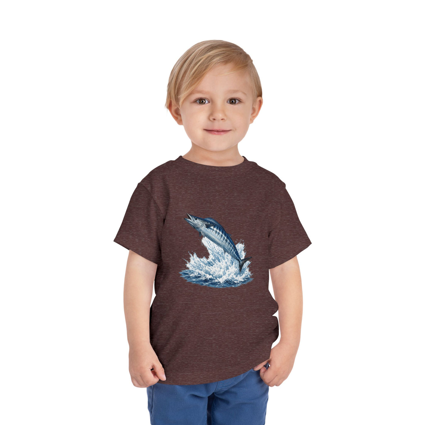 Toddler Tee - Blue Leaping Tuna Fish Graphic