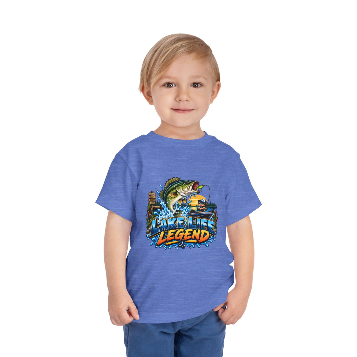 Toddler Tee — "Lake Life Legend" Fishing Graphic for Kids